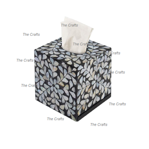 Boîte à mouchoirs de travail en bois et en nacre Boîte à mouchoirs de la plus haute qualité pour l'utilisation de fête de mariage et d'événement - Product Image 2