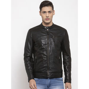 Servicio OEM Personalizado, Chaqueta de Motocicleta de Cuero Genuino para Hombre, Invierno, con Bordado Personalizable, Impermeable y Ecológica - Product Image 1