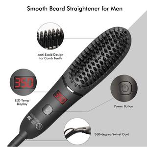Etiqueta Privada iónica barba plancha para los hombres Anti-escaldadura plancha de pelo pantalla LED - Product Image 6