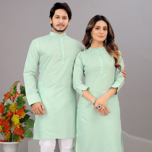 Fabricación Hombres Camisa Tela de algodón Mangas largas Festival Wear Readymade Barato Mejor precio al por mayor Surat Ropa - Product Image 1