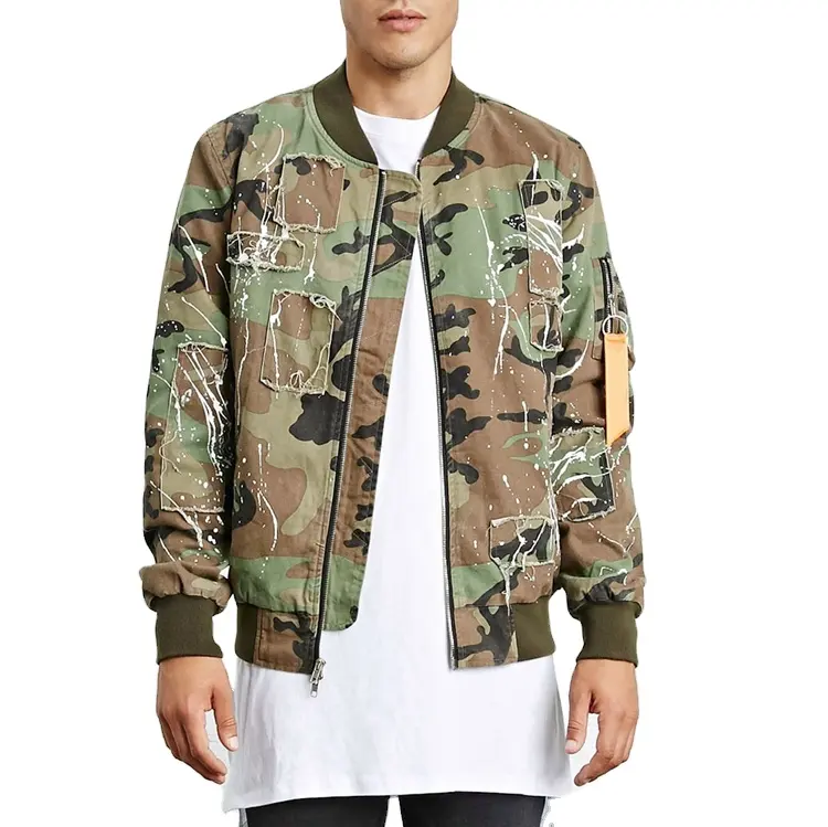 Winter Men Thick Military Style Bomber Jackets winter men camouflaged design bomber jackets made in Pakistan