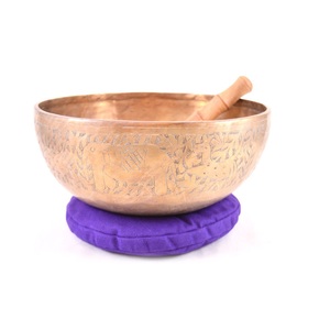 Bol chantant tibétain fait main de haute qualité, style religieux, métal durable - Cuivre - Product Image 4