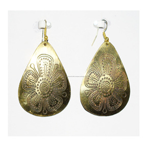 Pendientes de aro con perlas de agua dulce auténticas, pendientes étnicos de perlas en plata de ley 925 para mujer G - Product Image 2