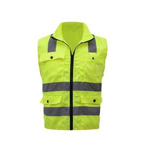 Gilet de sécurité réfléchissant pour la construction, en polyester respirant, unisexe, pour la conduite nocturne et le travail - Product Image 1