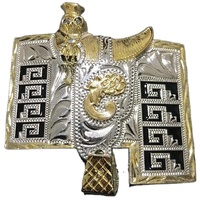 Boucles de ceinture en forme de selle Western Nickle /Gold