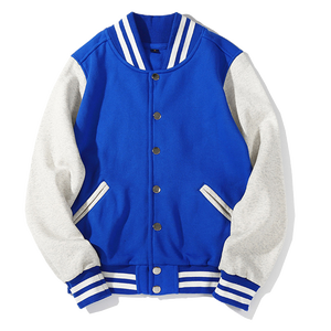 Chaqueta universitaria personalizada para hombre, holgada, con diferentes colores y letras - Product Image 1