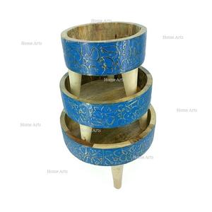 Juego de 3 Soportes para Tartas de Metal y Madera de la Más Alta Calidad, Soportes para Tartas y Postres de Tamaño Personalizado para Proveedor Mayorista - Product Image 5