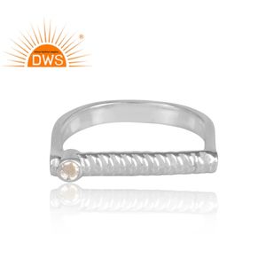 Bague en argent Sterling 925 fait à la main, pierres précieuses arc-en-ciel, lune, bijou empilable pour femmes, fabrication de bijoux, nouvelle collection - Product Image 2