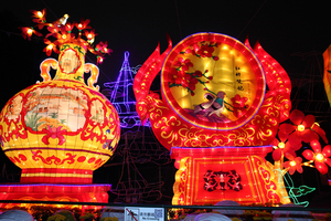 Iluminación led para exteriores, decoraciones de Navidad hechas a mano de tamaño real, festival antiguo de <span class=keywords><strong>palacio</strong></span> chino, espectáculo de farol de seda en stock - Product Image 6