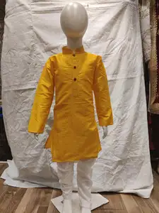 Indisch bedruckte Safran dhoti Kurta Jungen traditionelles Set Dhoti Anzug Kinder Baby tragen Ethnisches Kleid gedruckt Kurta