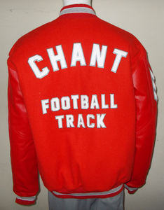 Chaqueta acolchada informal para hombre al por mayor, Mangas de cuero rojo, lana calentada Letterman a la moda, nuevo patrón, empresa manufacturada - Product Image 3