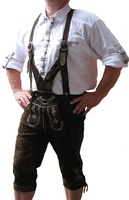 Ensemble de costume bavarois allemand Oktoberfest pour homme, Kniebund Lederhosen + chemises + chaussettes (ensemble de costumes Oktoberfest)
