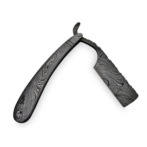 High Quality Damascus Steel Manual Shaving <b>Razor</b> Straight Barber Blade Face Use Safety Feature for <b>Men</b> - Product Image 5