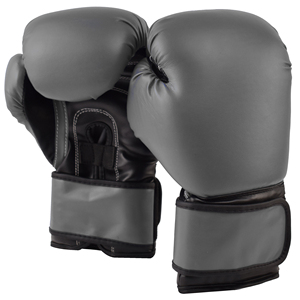 leather boxing gloves gray leather gloves - Product Image 1