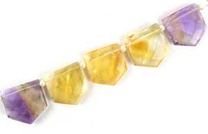 สร้อยคอทำจากอัญมณีสีเหลี่ยมเพชรพลอยธรรมชาติและอัญมณีซิทริน,สร้อยคอ DIY ทำจาก Briolette - Product Image 2