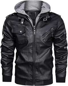 Chaqueta de cuero personalizada para hombre, chaqueta de cuero Pu a prueba de viento, elegante, superventas - Product Image 3