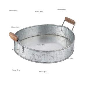 Ensemble de 3 plateaux à thé et café galvanisés de qualité supérieure, différentes tailles et formes, en vente - Product Image 3