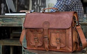 Export Selling New Design Genuine Hunter Leather Laptop <b>Briefcase</b> bag Messenger Bag Portfolio bag for Men - Product Image 6