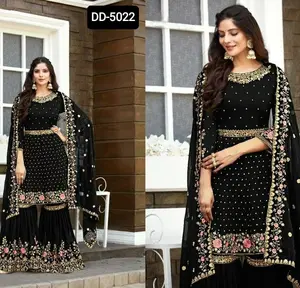 Kameez — nouvelle conception de style pakistan pour femmes, avec broderie lourde, vêtement ethnique indien dupatta pour dames, nouvelle collection