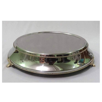 New Look Edelstahl Fancy Round Cake Stand Server für Hochzeits-und Party bedarf