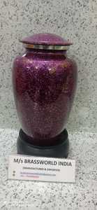 Urne funéraire en aluminium violet Brassworld Fournitures funéraires de l'Inde - Product Image 6