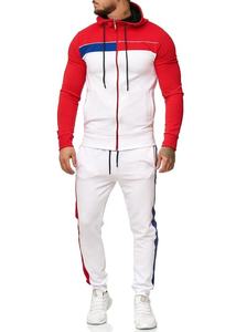 Chándales a rayas de moda urbana para hombre, 1 traje informal, Jersey, camisa, chándal, 100% algodón, para adultos, Invierno - Product Image 4