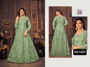 Longue robe de travail en Fiber de verre, pour femmes, avec filet épais, broderie de matériau - Product Image 3