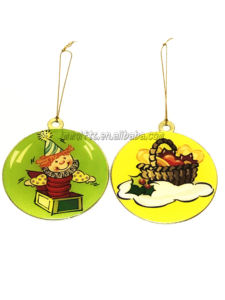 Venta al por mayor de acero pequeño de calidad garantizada, varios tamaños colgantes con patrones de cúpula epoxi, adorno de Navidad para decoración de fiesta - Product Image 3