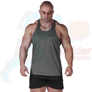 Mens black blank muscle tank tops fitness bodybuilding - Product Image 6
