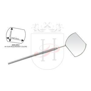 Miroir en Satin rond et rectangulaire pour les cils, avec manche en acier inoxydable, Large vue parfaite - Product Image 1