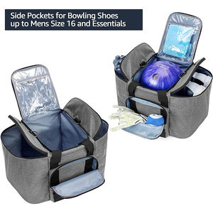 <span class=keywords><strong>Sac</strong></span> de bol en boule pour hommes, <span class=keywords><strong>sac</strong></span> à main avec Support de ballon en bois et pochette de rangement supplémentaire, chaussures de bols pour hommes - Product Image 3