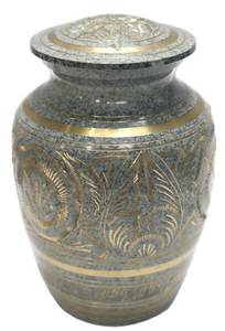 Urn สำหรับเถ้ากระดูกพร้อมสายสีทอง,เคลือบทองเหลืองสำเร็จสีม่วง - Product Image 5