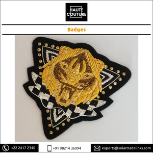 Insignias Personalizadas Bordadas a Mano con Diseño de Cara de Oso para Abrigos, Chaquetas y Blazers - Insignias Metálicas para Coser en la Ropa - Product Image 4