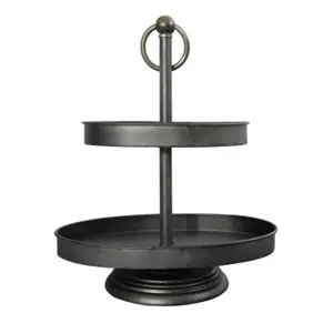 Hot Sale Prices Metal Iron 2 Tier Cake Stand Cupcake Displya Stand For Home And Restaurants Tableware Decoration