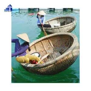 Small Fishing Boat with Competitive Price in Vietnam 6 Person Bamboo Lakes & Rivers Brown