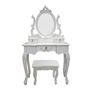 Tocador de esquina moderno para dormitorio, mueble con espejo y escritorio, de Indonesia - Product Image 1