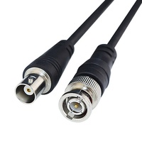 Cable coaxial de seguridad para cámaras CCTV SDI con conector de alimentación de video MALE-MALE BNC, con revestimiento de PVC y blindaje trenzado
