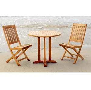 Outdoor Folding Set Chair and Table Made From Teak Wood With VLEGAL Certificate, Indonesia Forestry Department For Outdoor