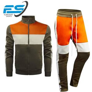 Conjunto de chándal con cremallera de algodón 100% para hombre, informal, de secado rápido, con capucha, estampado en contraste, pantalones de chándal para entrenamiento al aire libre, cremallera de invierno - Product Image 5