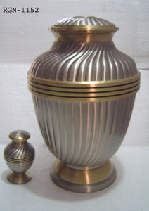 Urnas funerarias de cremación de latón Milano para adultos, urna para cenizas humanos, orejeras conmemorativas - Product Image 5