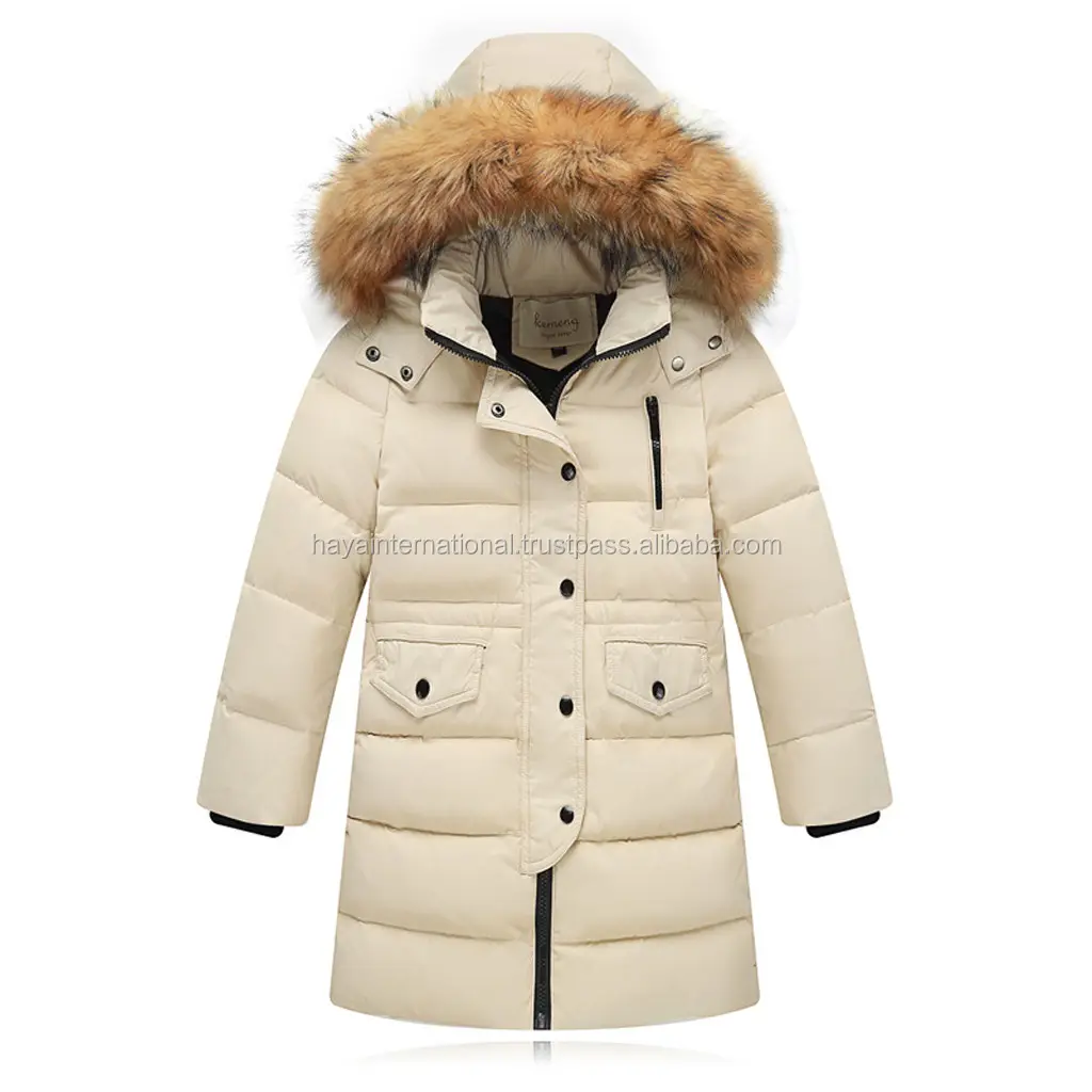 Women New Arrival Fashionable Winter Season Faux Fur Collar Cotton Filling Skin Color Quilted Jacket