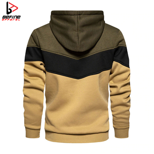 Sweat à capuche d'hiver doublé en polaire anti-boulochage de haute qualité pour hommes, sweat à capuche avec poignets et ourlet côtelés, design personnalisé, sweat à capuche bicolore - Product Image 2