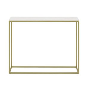 Mesa consola de mármol blanco moderno, marco de hierro de lujo, superventas, muebles de acento, cocina, entrada, Hotel, sala de estar, hogar - Product Image 2