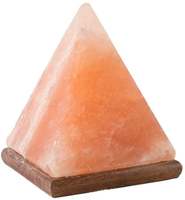 Lampe en sel rose de l'Himalaya en forme de pyramide, écologique, en matériau organique sculpté, de qualité supérieure, purificateur d'air, cadeau pour toutes les occasions