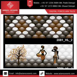 Carreaux muraux en céramique moderne brillante de fabrication indienne 200x600mm pour la décoration de salles de bain de luxe en centre commercial, résistants à l'usure - Product Image 3