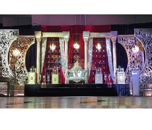 Recepción moderna musulmana, decoración de escenario para eventos, UAE, gran boda real, tamaño personalizado, peso ligero, madera tratada, Malasia - Product Image 1
