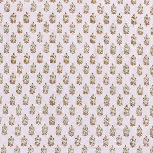 Rosewood and Sea Pink Olive Green Block Print Fabric Running Sewing Fabric Scarves Decorative Fabric - Product Image 6