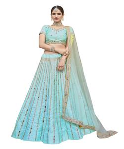 Exclusif indien Designer coloré brodé travail manuel Lehenga Choli avec chemisier traditionnel personnalisé vêtements en gros Alphanumero - Product Image 1