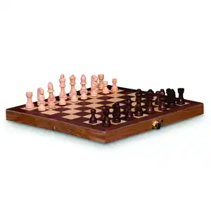 Роскошная деревянная шахматная доска ручной работы Шахматная коробка с фигурами и замком лучший подарок для детей Развивающая игра