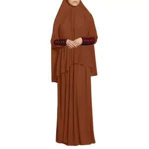 Nieuwe Collectie Casual Elegant Dames Plus Size Vrouwen Lange Mouwen Moslim Jurk Abaya Juba